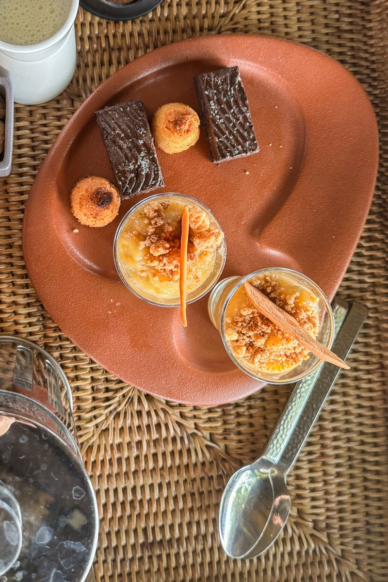 Dessert dans un restaurant du Morne à Maurice
